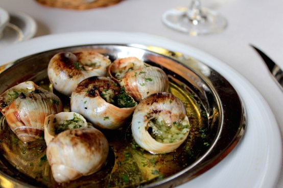 Escargots, at Van's Restaurant.  