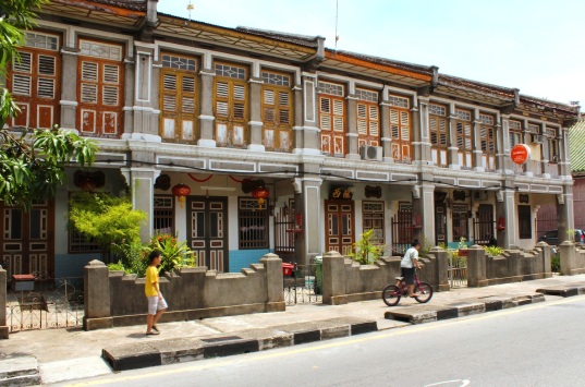 Traditional shophouses along Armenian Street.