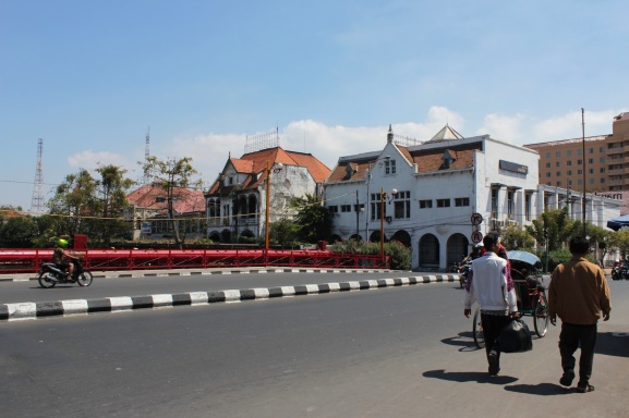 The famous Jembatan Merah, or Red Bridge, is Surabaya's most famous landmark. 