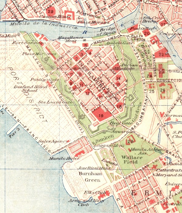 Map of Intramuros, 1917. Private Collection.